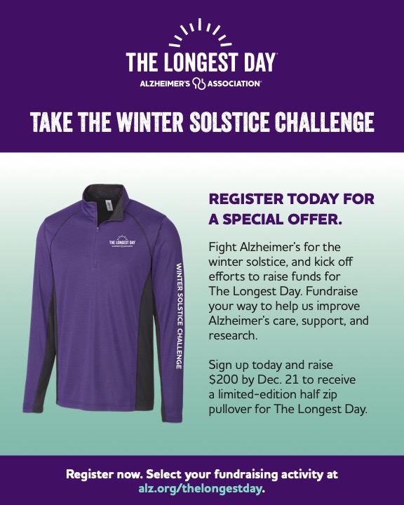 Image of first print ad for The Longest Day Winter Solstice Challenge Campaign.