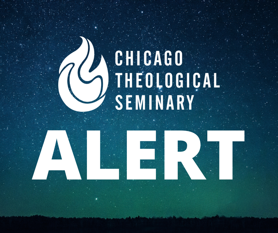 JPEG image of Canva social graphic created for a Chicago Theological Seminary crisis communications social post created during the COVID-19 pandemic and Black Lives Matters protests in the summer of 2020.