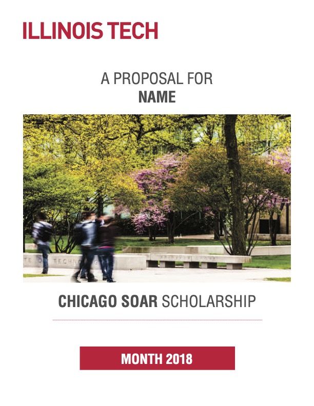 JPEG image of the cover for Illinois Tech's Chicago SOAR Proposal template.
